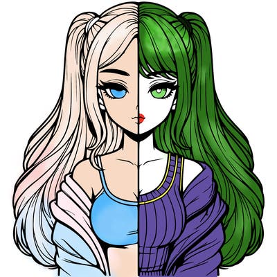 realistic girl split