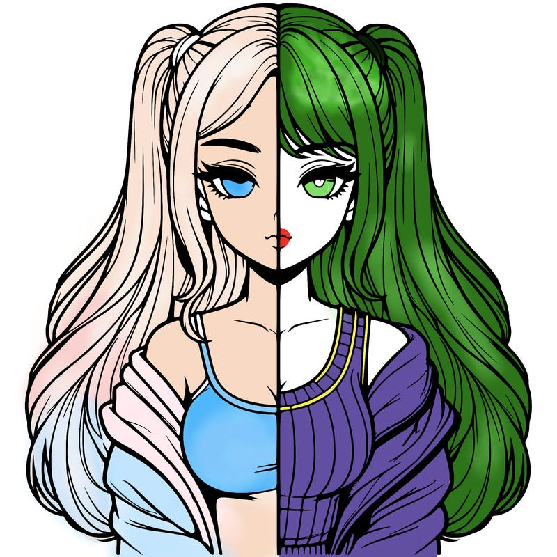 realistic girl split