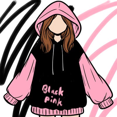 girl in oversized hoodie