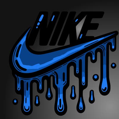 dripping nike logo