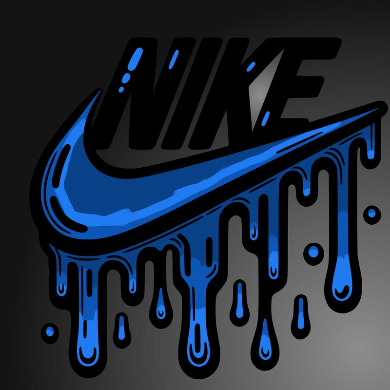 dripping nike logo