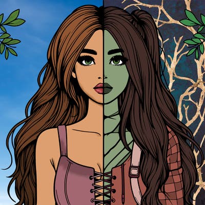 realistic girl split