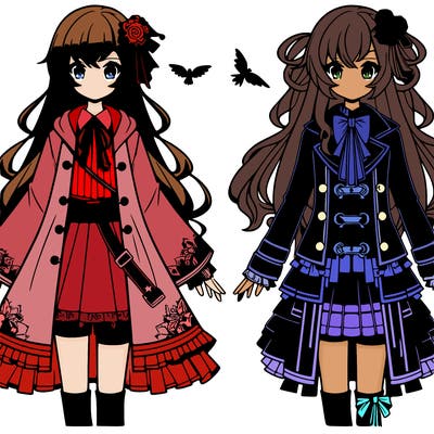 anime girl goth clothes