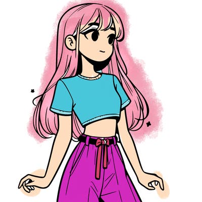 girl in a cute crop top