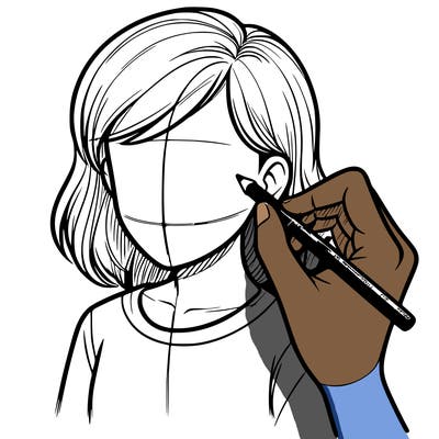 drawing a realistic person