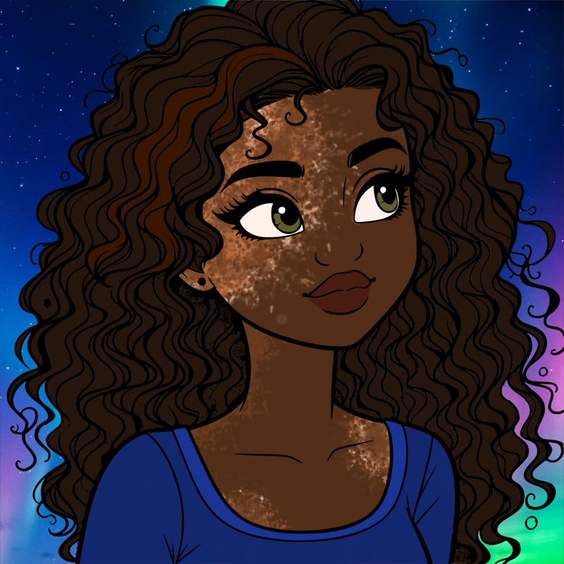 realistic girl with curly hair