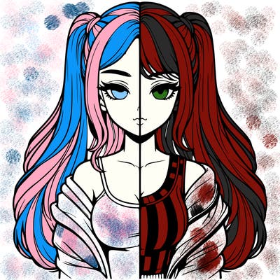 realistic girl split