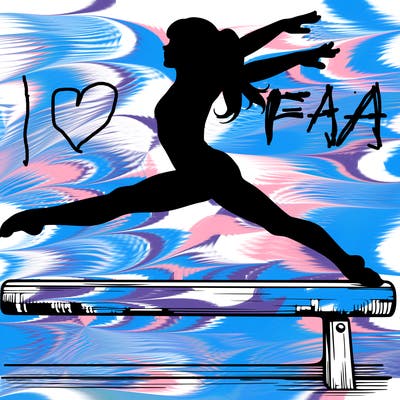 a realistic girl doing gymnastics on the beam