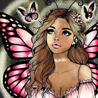 butterfly fairy realistic girl