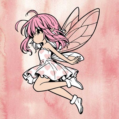 manga fairy flying