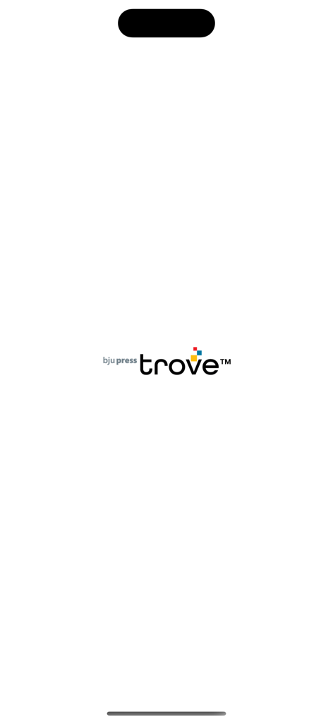 BJU Press Trove - BJU Press Trove logo on a white splash screen