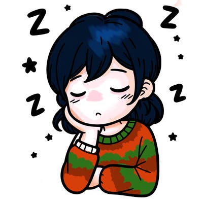 sleepy girl