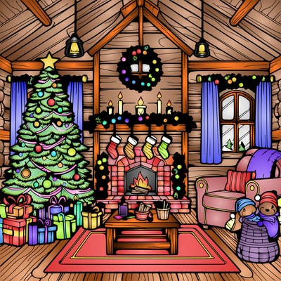 christmas house interior