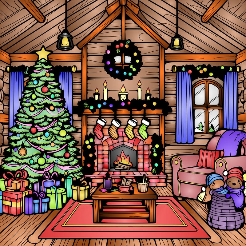 christmas house interior