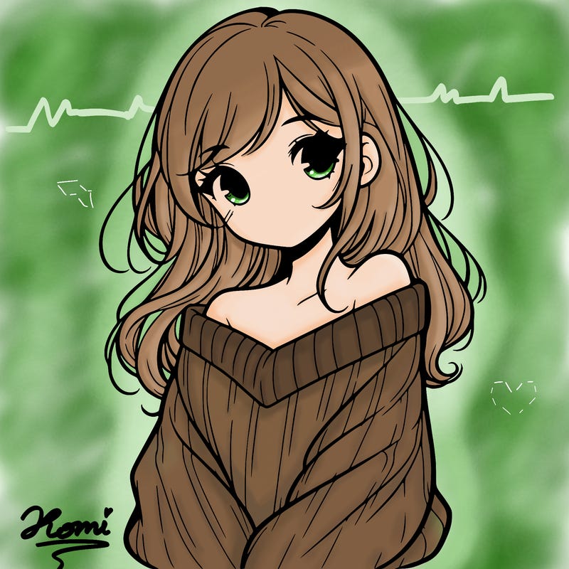 shy pretty girl wearing a sweater that is falling off one shoulder portrait