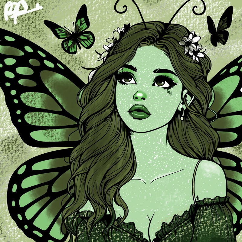 butterfly fairy realistic girl