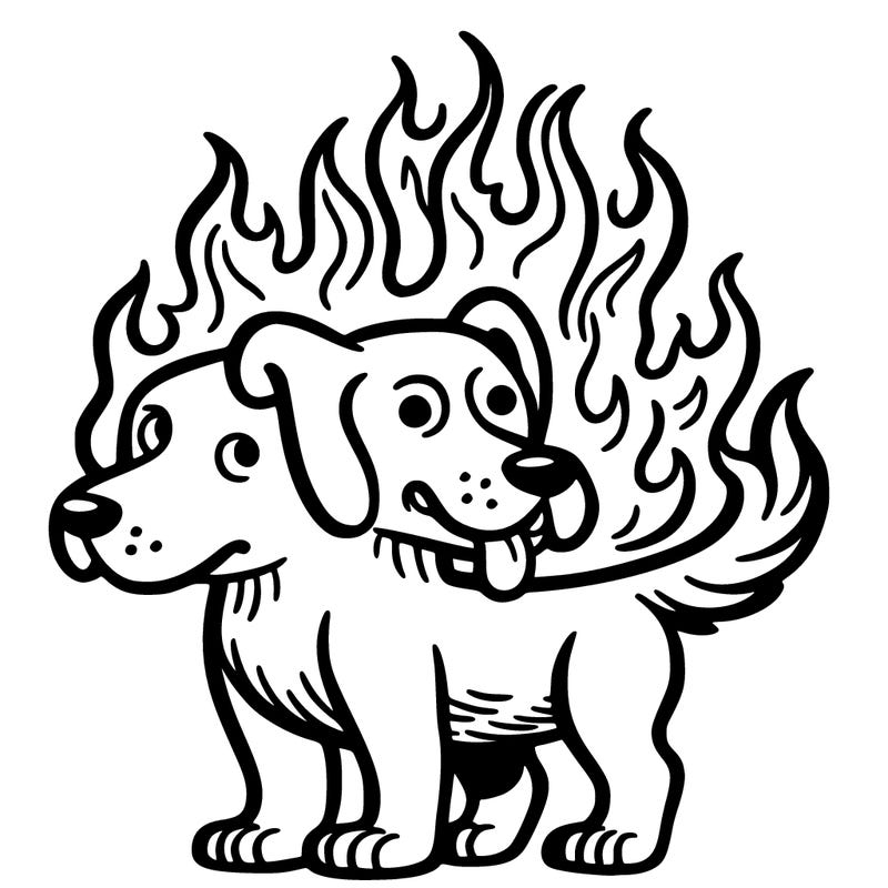 2 headed fire dog