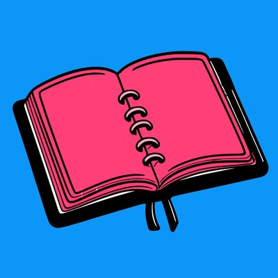 open note book blank