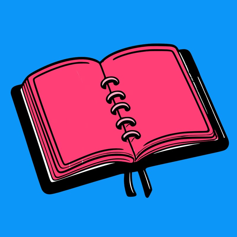 open note book blank