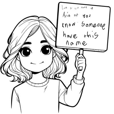 realistic girl holding up a sign