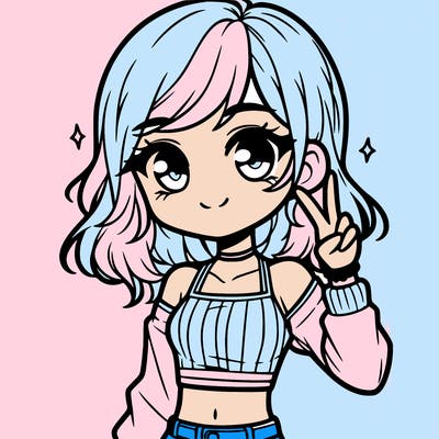 cute girl with crop top