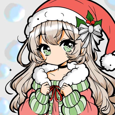 christmas anime girl
