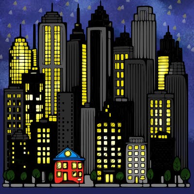 a city with skyscrapers