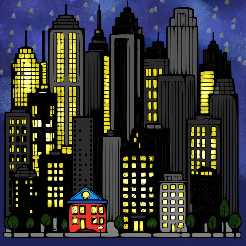 a city with skyscrapers