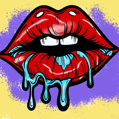 lips that look realistic and drip
