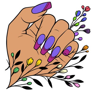 nails with french tip