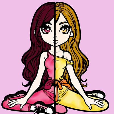 realistic girl split