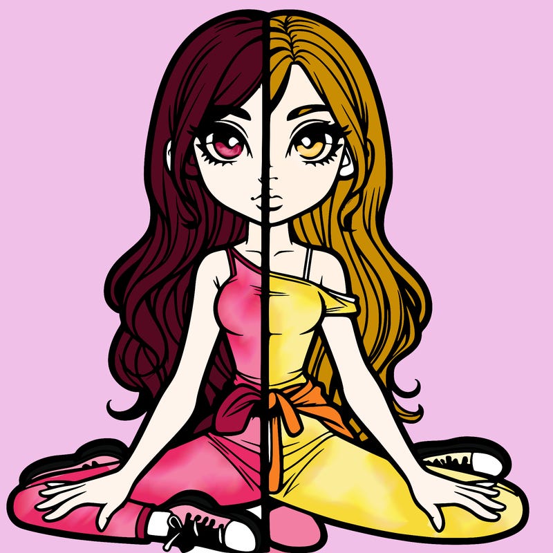 realistic girl split