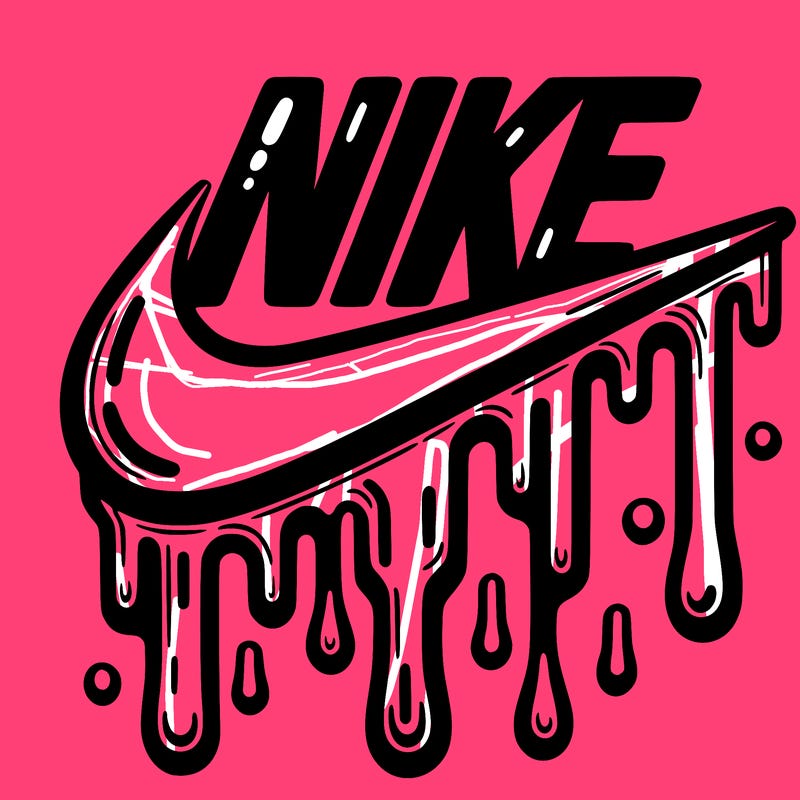 dripping nike logo