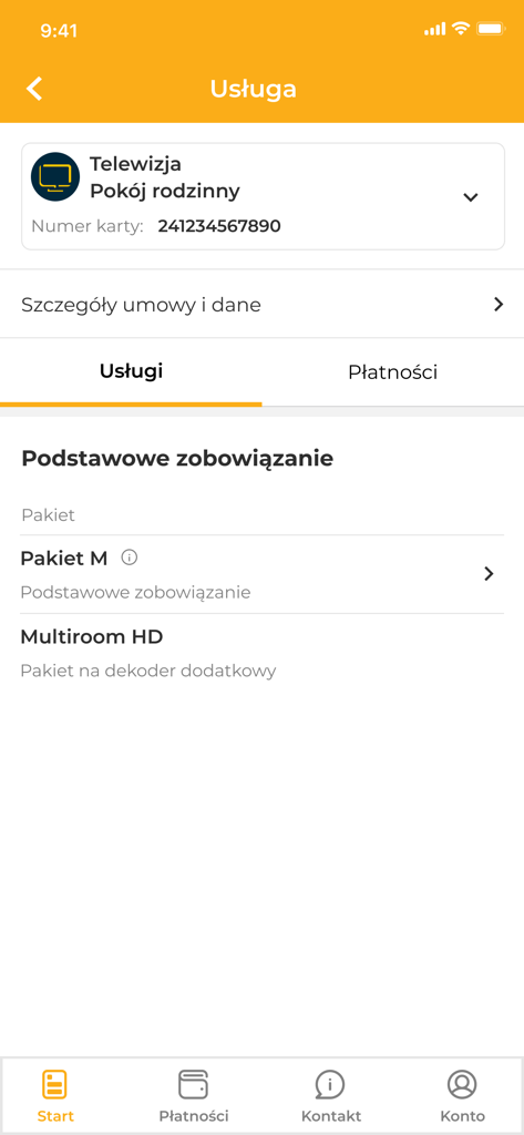 iPolsat Box - iPolsat Box mobile app screen showing television subscription and package details.