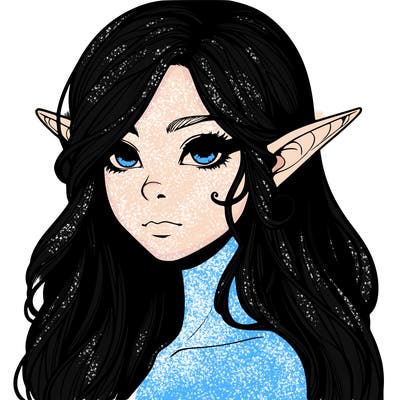 elf girl realistic dark fantasy