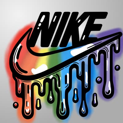 dripping nike logo