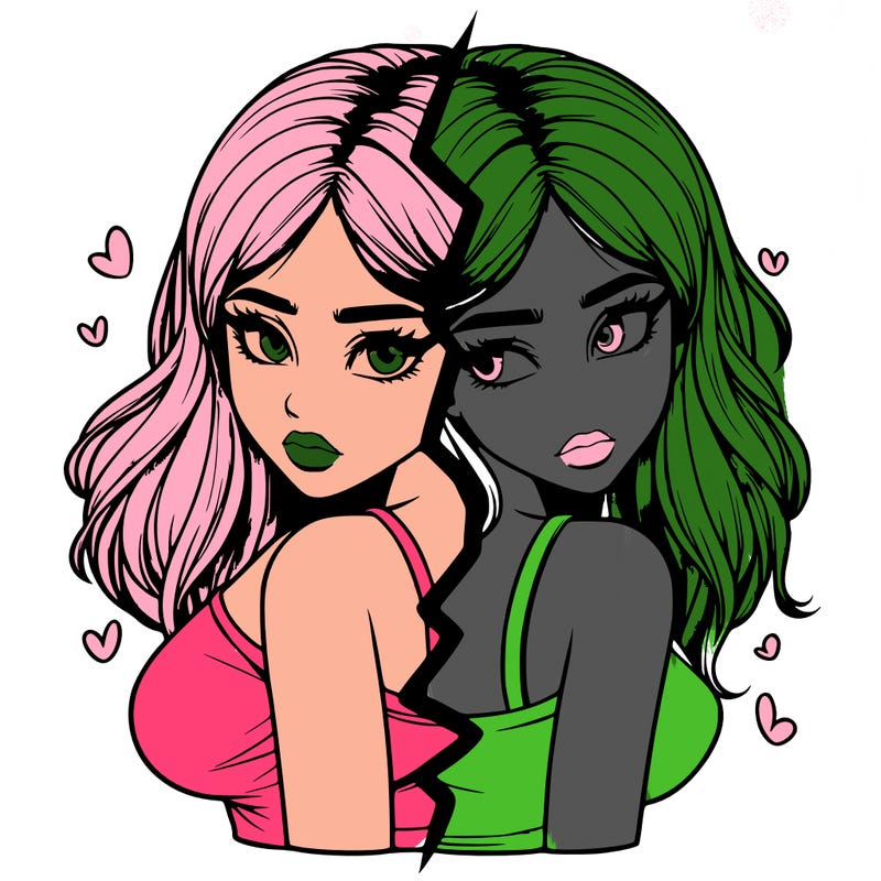 realistic girl split