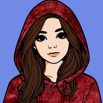 realistic girl with a hoodie