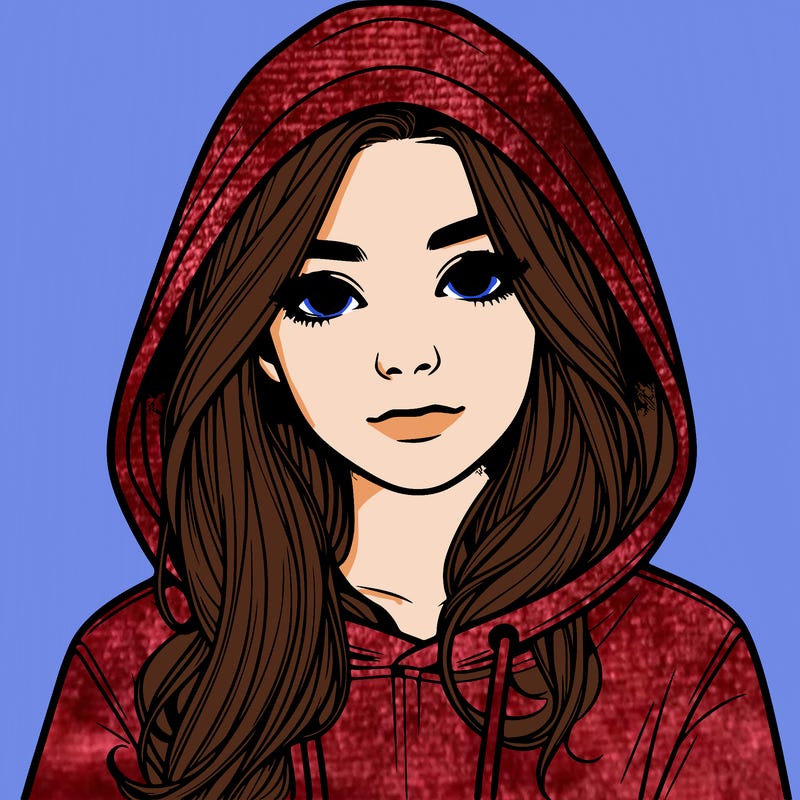 realistic girl with a hoodie