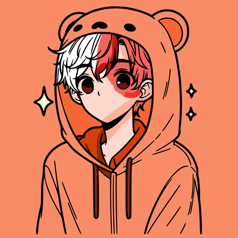 a 17 year old boy in a cute animal hoodie