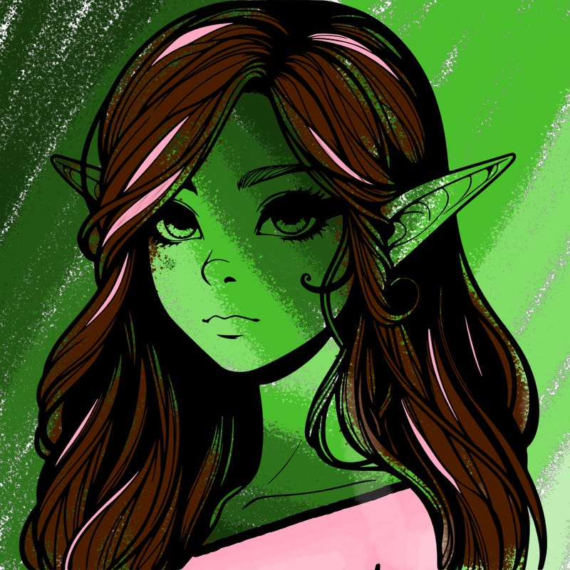 elf girl realistic dark fantasy
