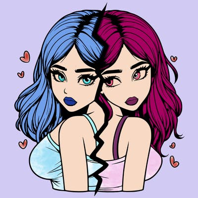 realistic girl split