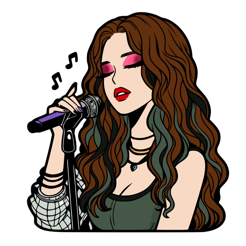 realistic female singer