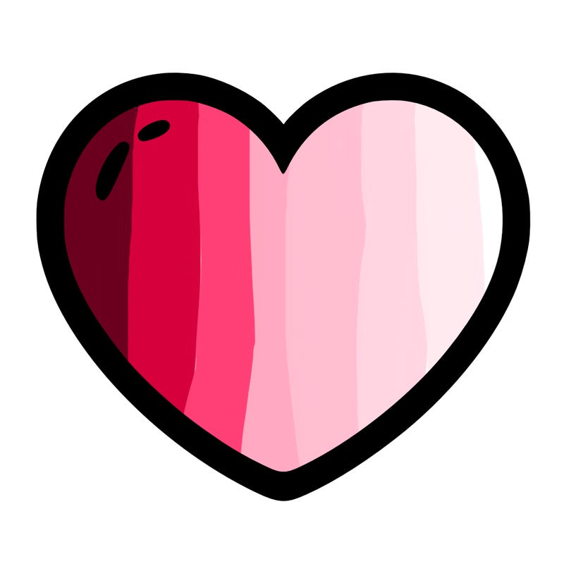 a blank heart
