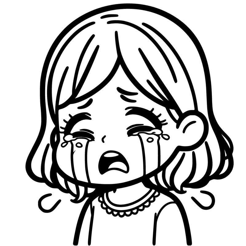 a girl crying