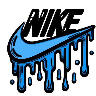 dripping nike logo