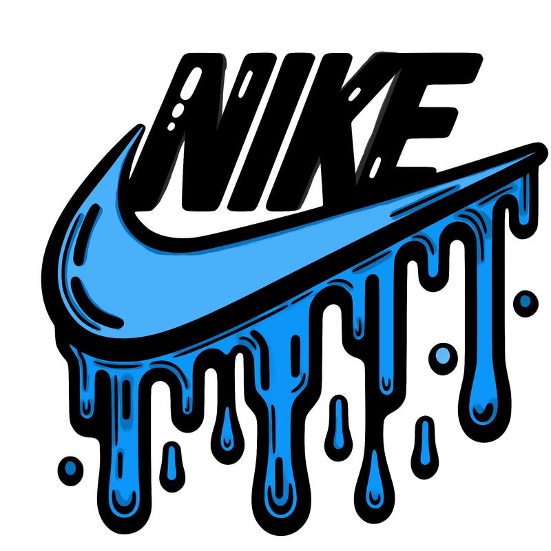 dripping nike logo