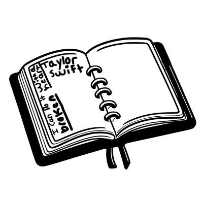 open note book blank