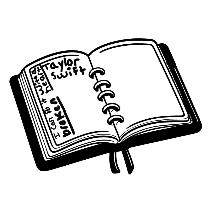 open note book blank