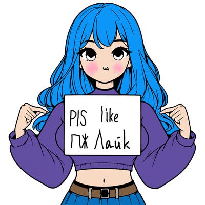 girl holding a blank sign in a long sleeve crop top